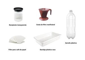 Lista de materiais para filtrar alcool resina 3d